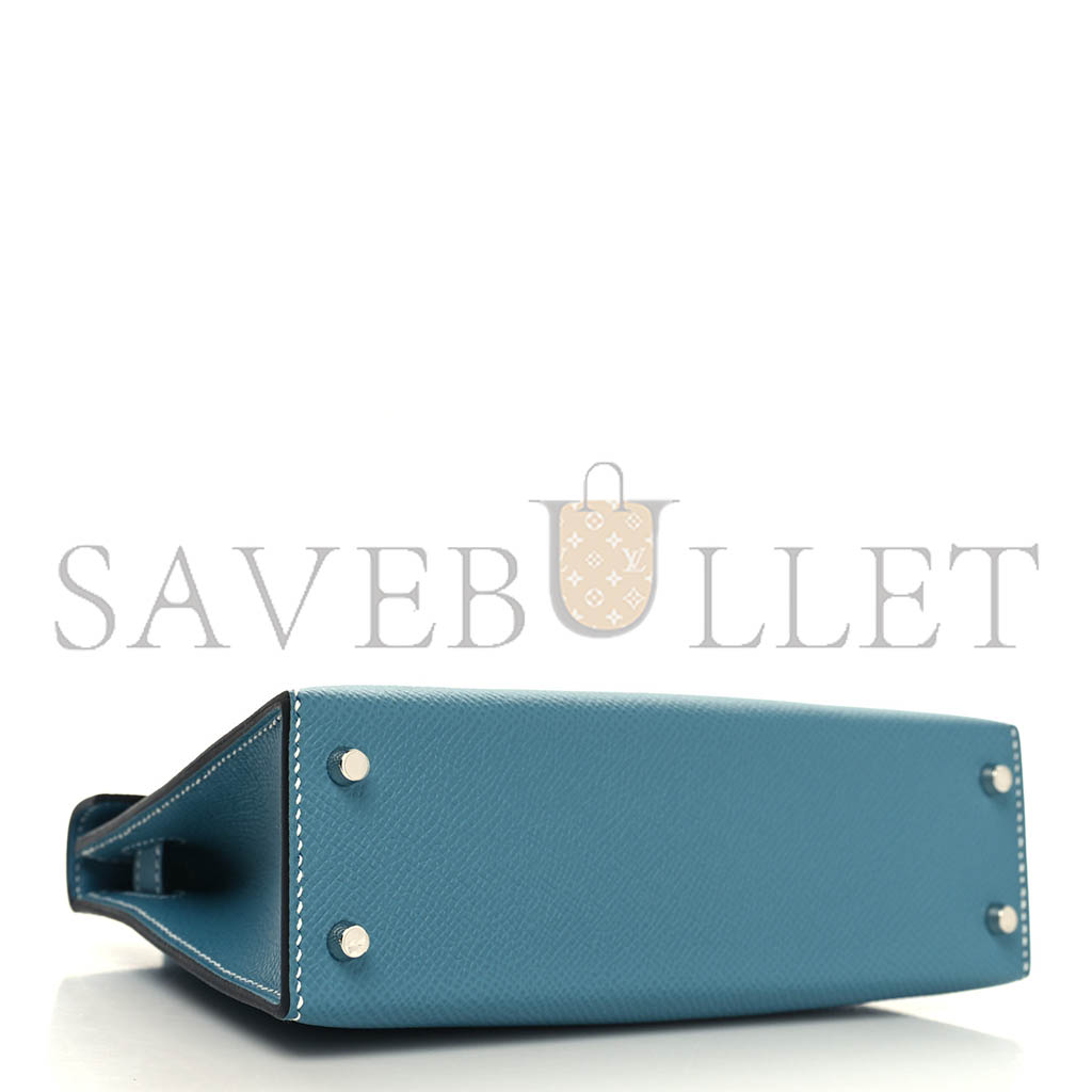 H**mes master epsom mini kelly ii new blue jean (19*12*5.5cm)